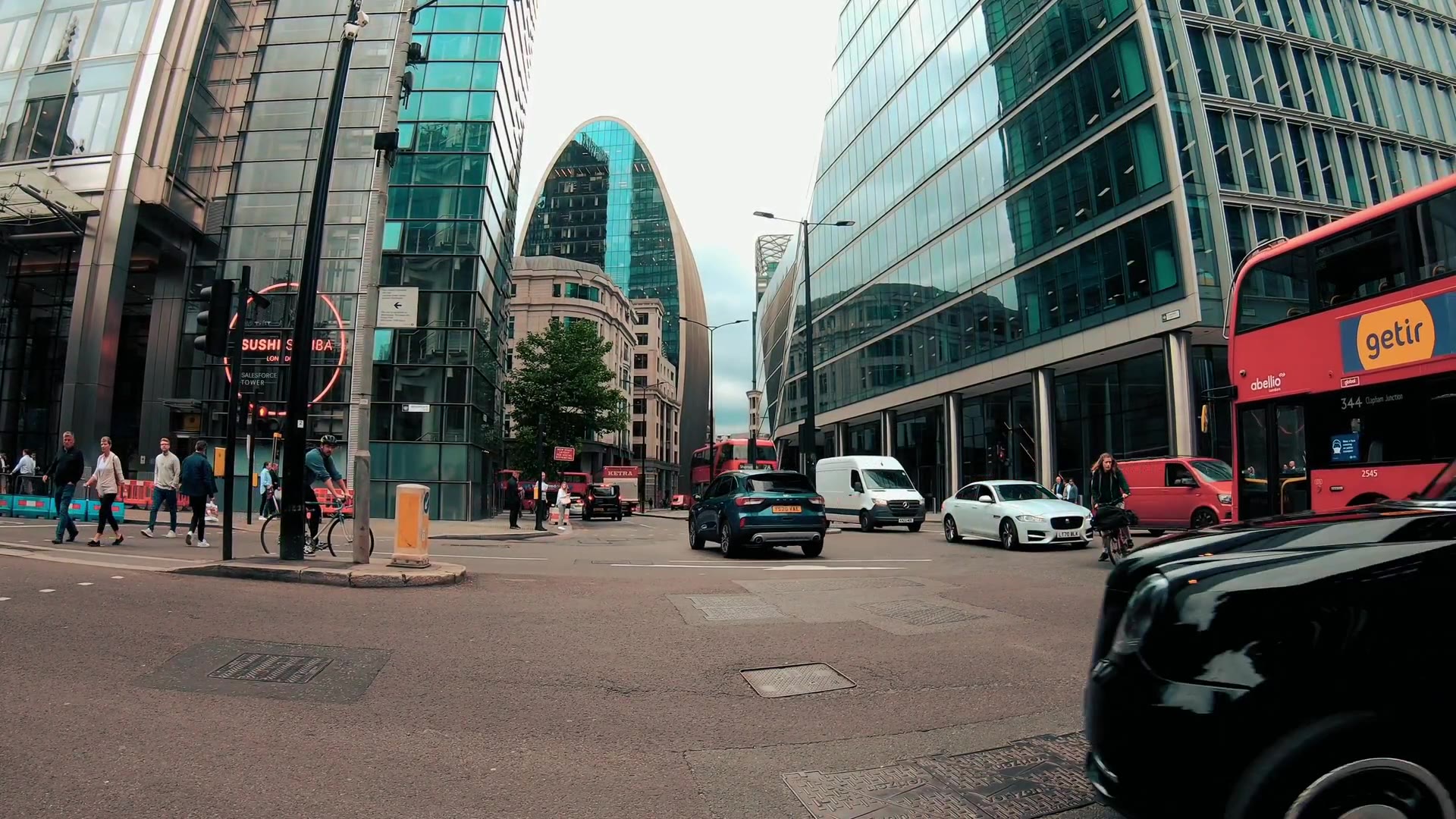 Aerial view of the City of London